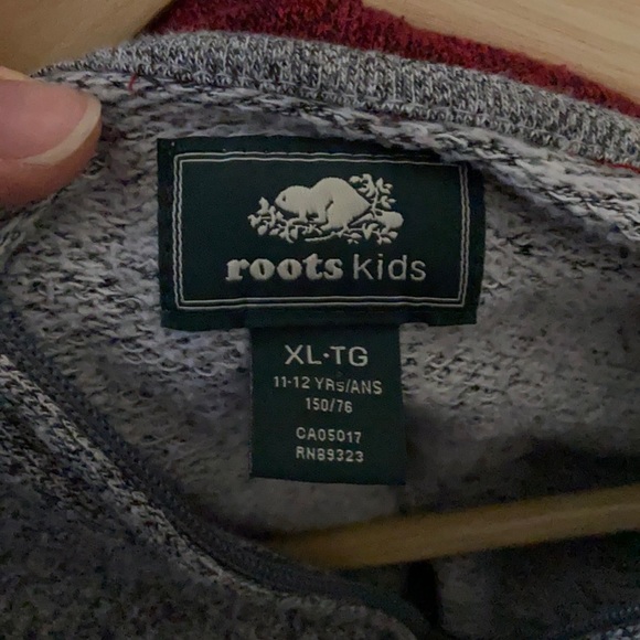 Roots Grey & Red Marled Zip Up Hoodie - Picture 7 of 7